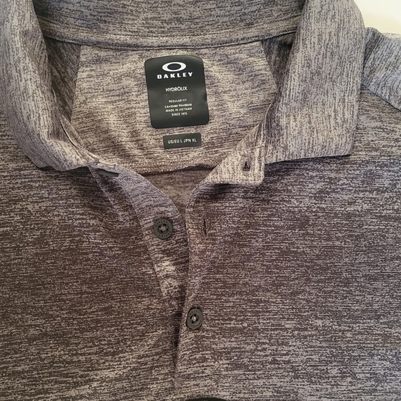 Oakley Men's Gray Polo Shirt. Size L - Picture 3 of 11